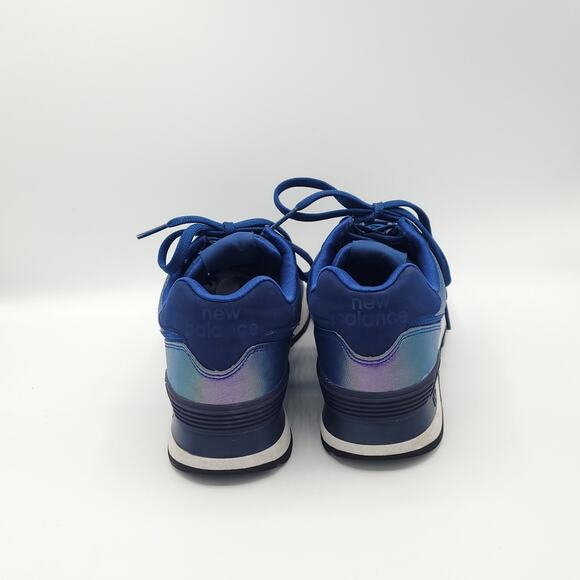 New Balance 574 Iridescent blue purple WL574KSD women's size 8.5 - Picture 6 of 9